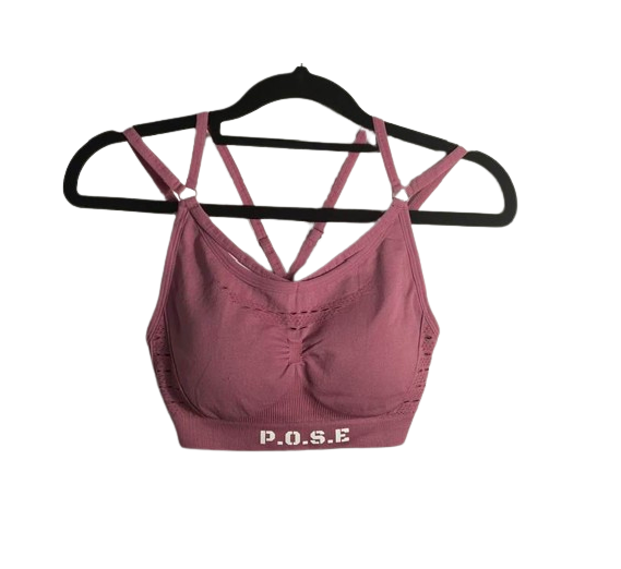 P.O.S.E Abloom Seamless Pink Gym Sports Bra