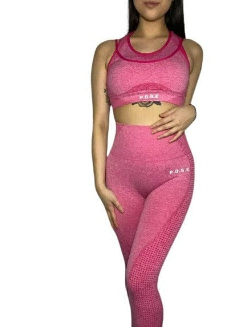 P.O.S.E Emanate Series 2 Scrunch Butt High Waisted Seamless Gym Wear Leggings With Pocket