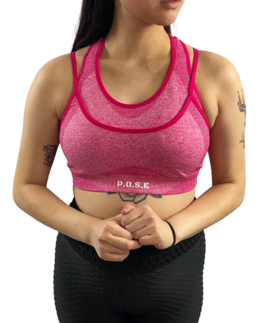 P.O.S.E Emanate Series 2 Red Seamless Gym Sports Bra