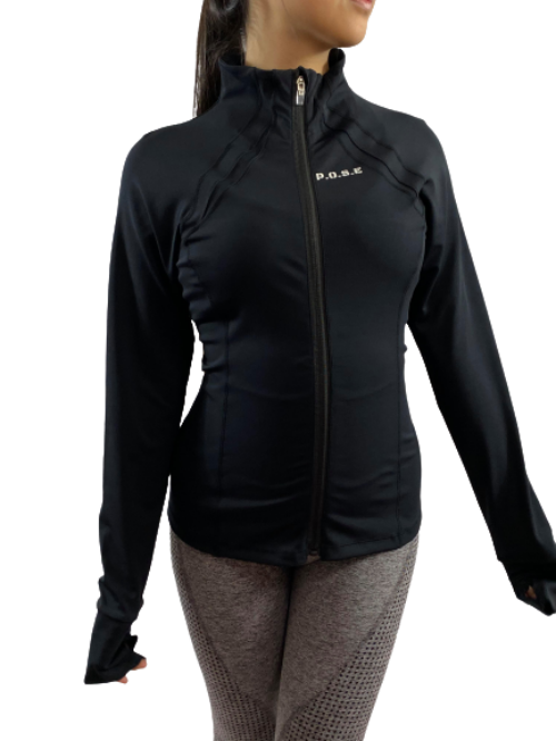 P.O.S.E Long-Sleeve Active Zip Gym Jacket