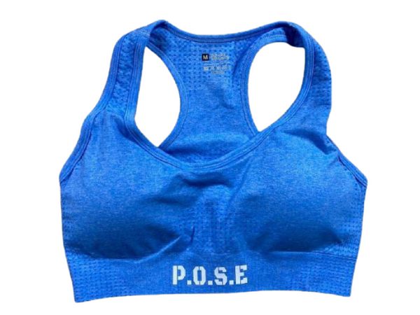 P.O.S.E Endurance Seamless Blue Sports Bra