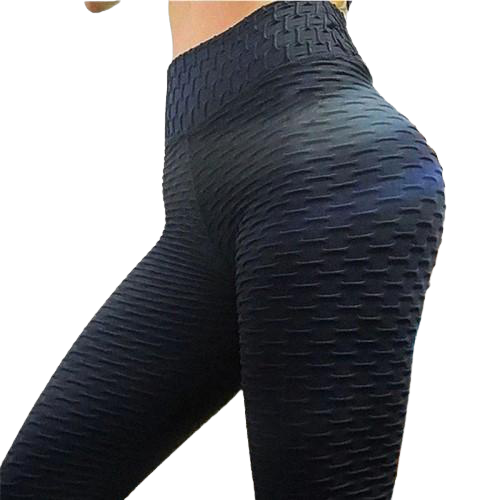 P.O.S.E Fortitude Textured Anti Cellulite Black Scrunch Butt Lifting Gym Leggings