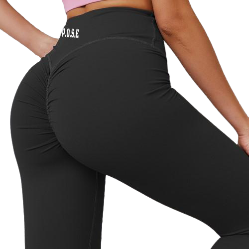 P.O.S.E Vitality Black Scrunch Gym Leggings
